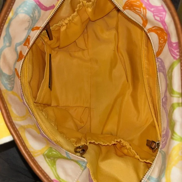 Coach Multicolor Coach Hampton Scribble Signature Tote Bag - Picture 10 of 14